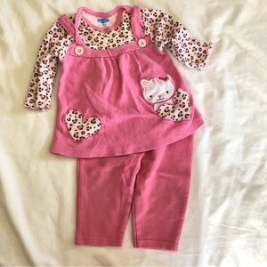 Bor Bebe baby girl cat outfit 6-9 mo